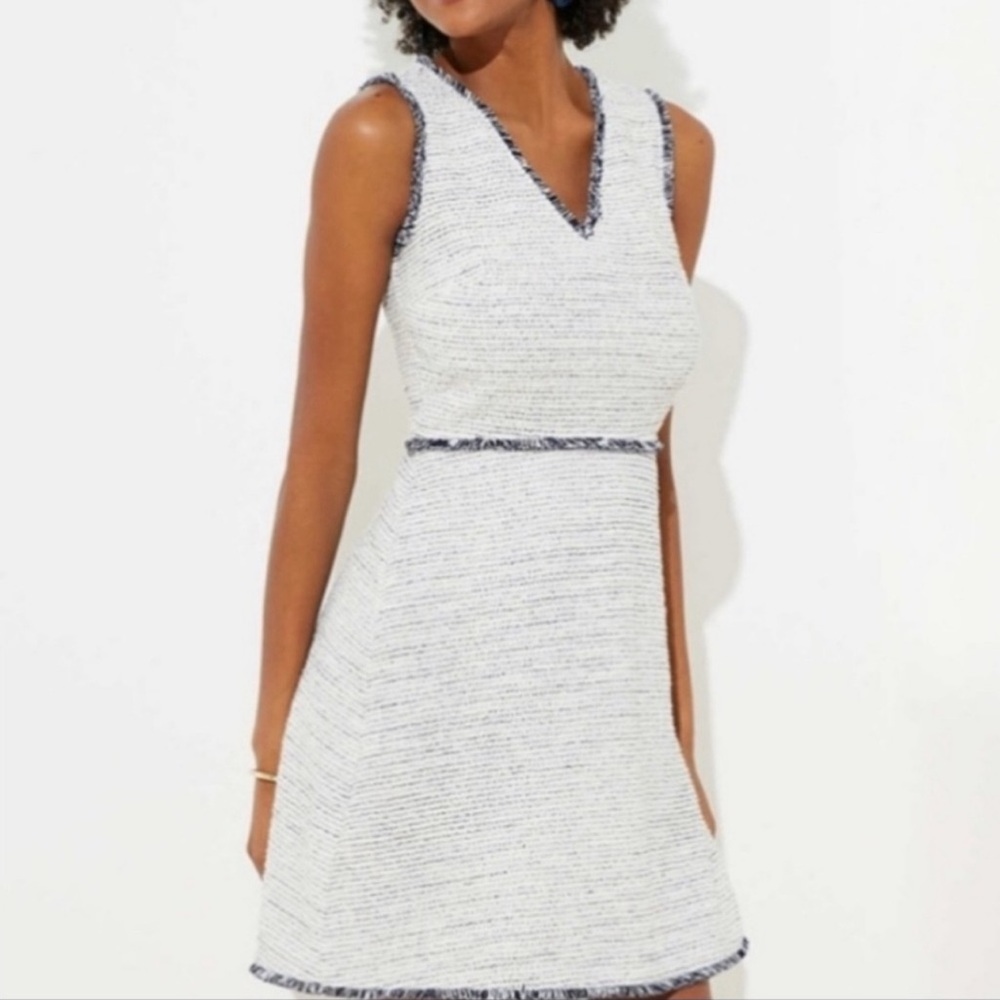 LOFT Flare Tweed Dress - Size 12